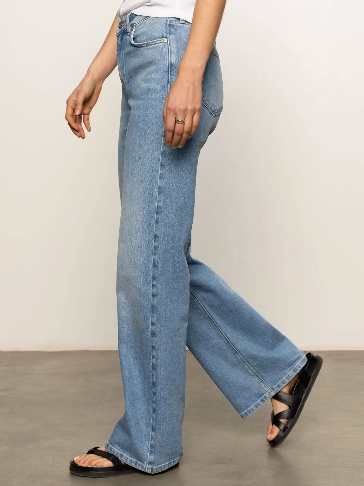 Timeless Wear Ekara Slim Wide Semi High Rise Jeans Light
