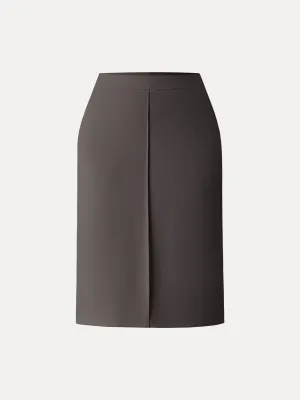 All Purpose BreathableMeshLining Modal Spacer Pull-on A-Line Midi Skirt with Pockets