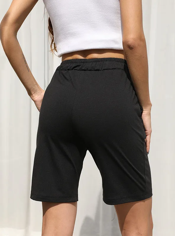 Elastic Strawstring Short Pants
