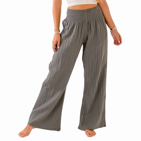 Outdoor Comfort Fit Granite Wide Leg Cotton Pants