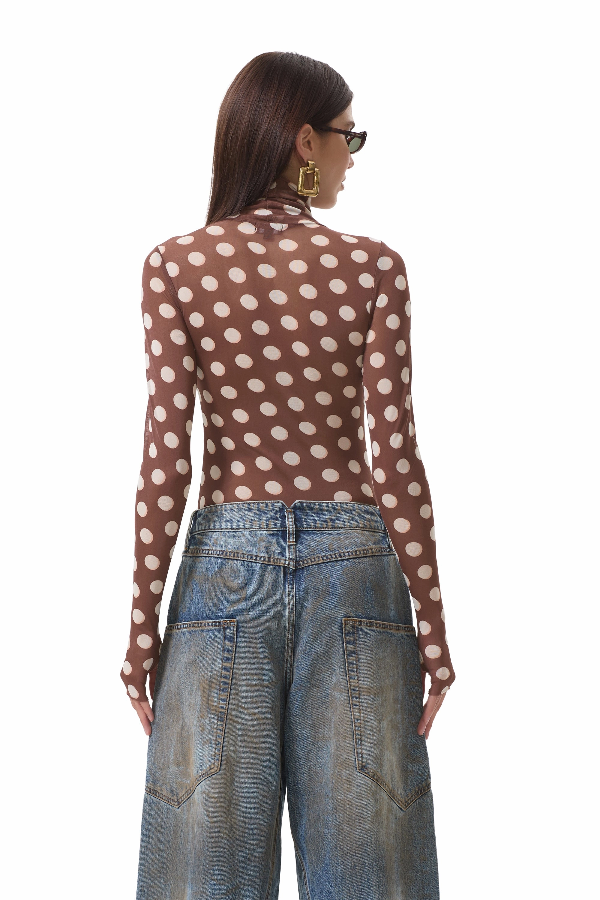 Zadie Top - Chocolate Halo Dot TaglessLabel