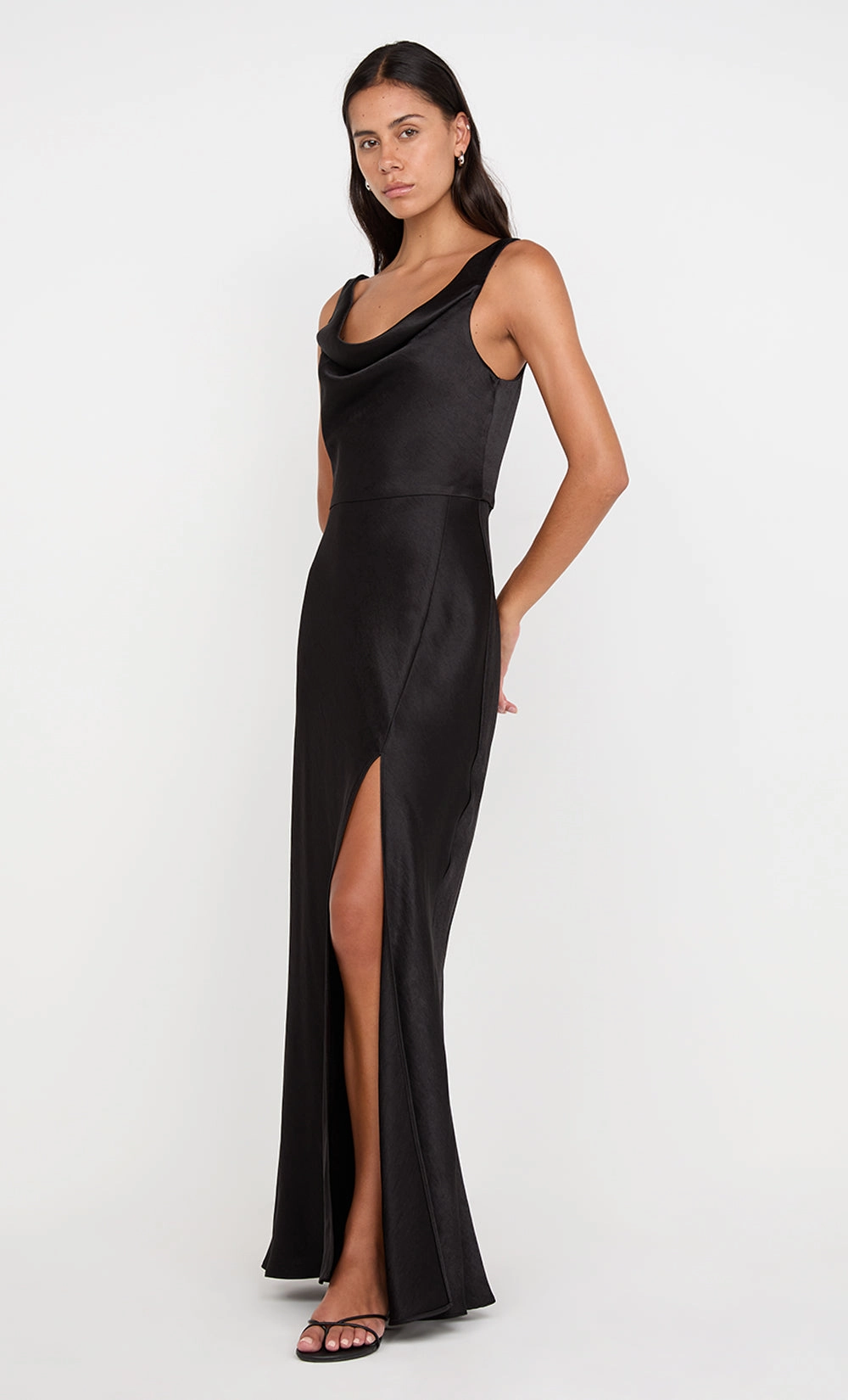 AUSTEN COWL NECK MAXI DRESS - BLACK Perfect Mood Night wear