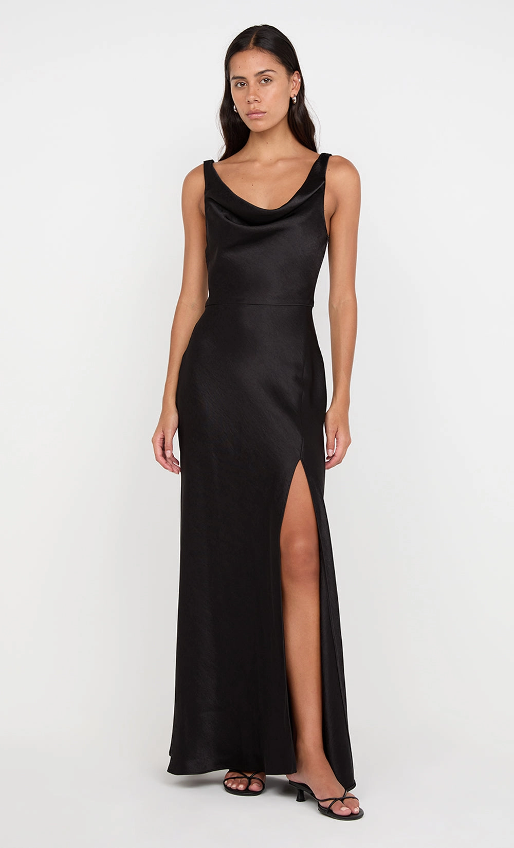 AUSTEN COWL NECK MAXI DRESS - BLACK All Fit Style Party Safe