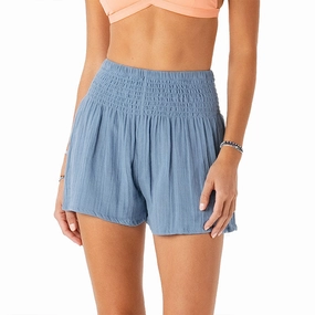 Elemental Blue Cotton Shorts Breezy Wear Flexible Comfort