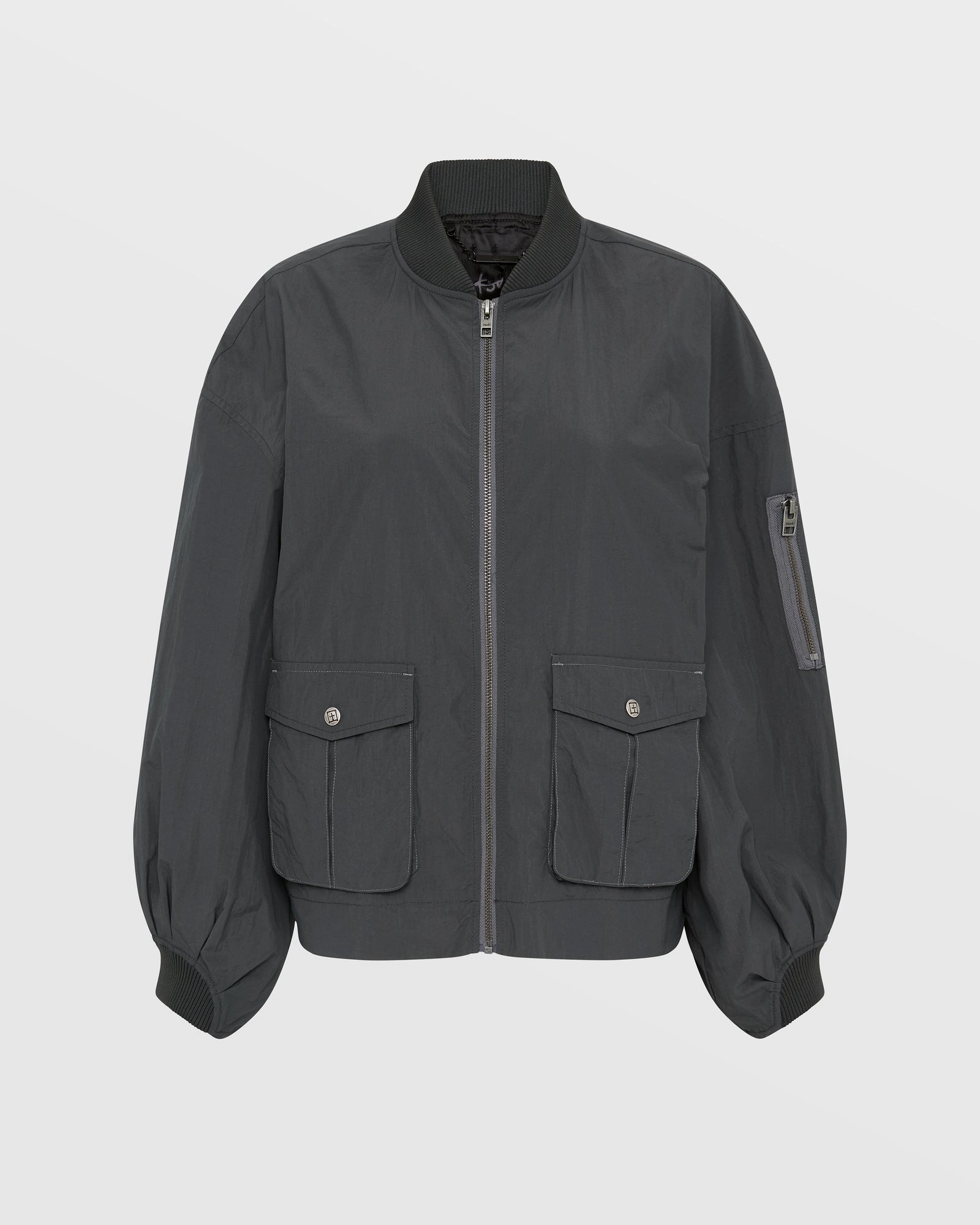 Stylish Insulation Eco Friendly Material ELEMENTAL BOMBER CHARCOAL