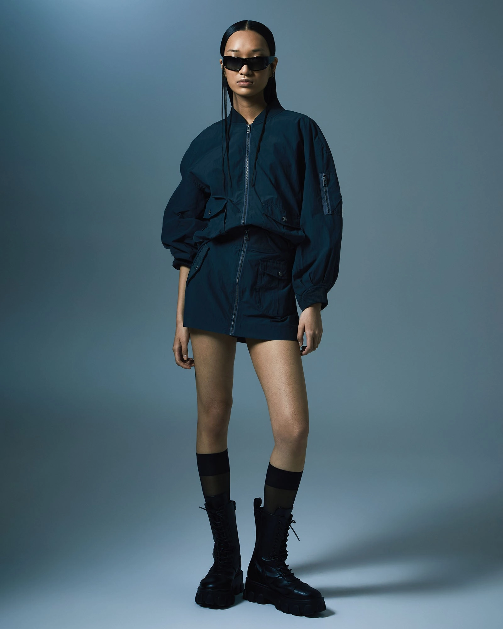 vintage Stage ELEMENTAL BOMBER CHARCOAL