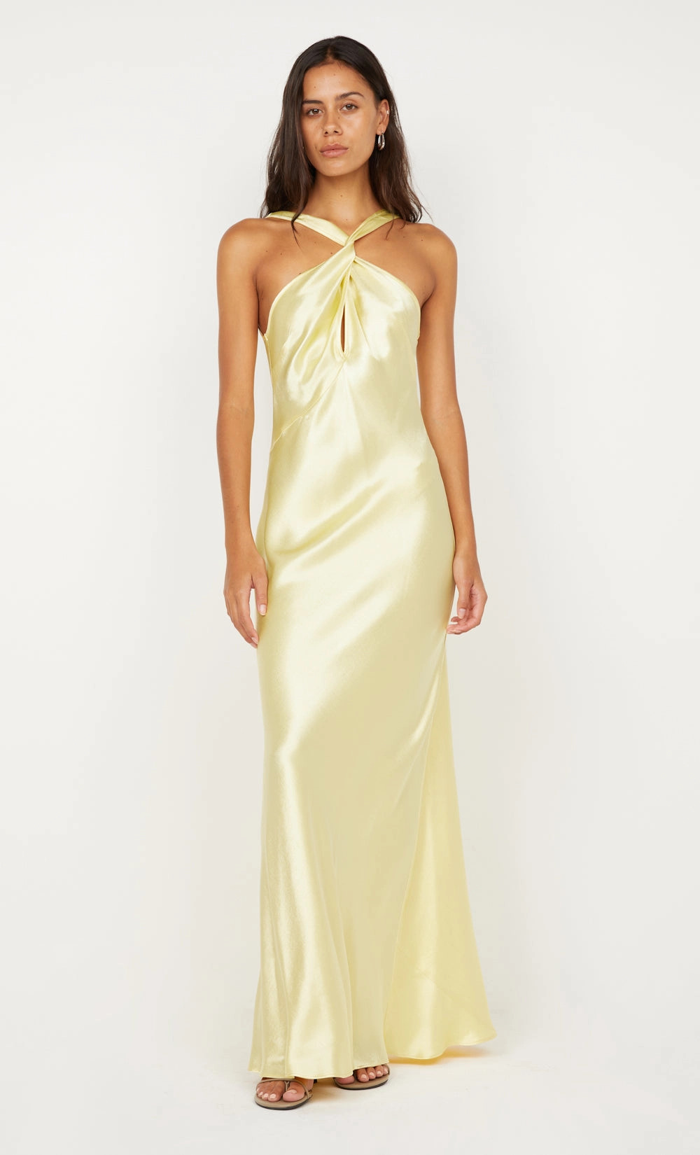 Theater-Night ELISIA TWIST MAXI DRESS - ICE YELLOW