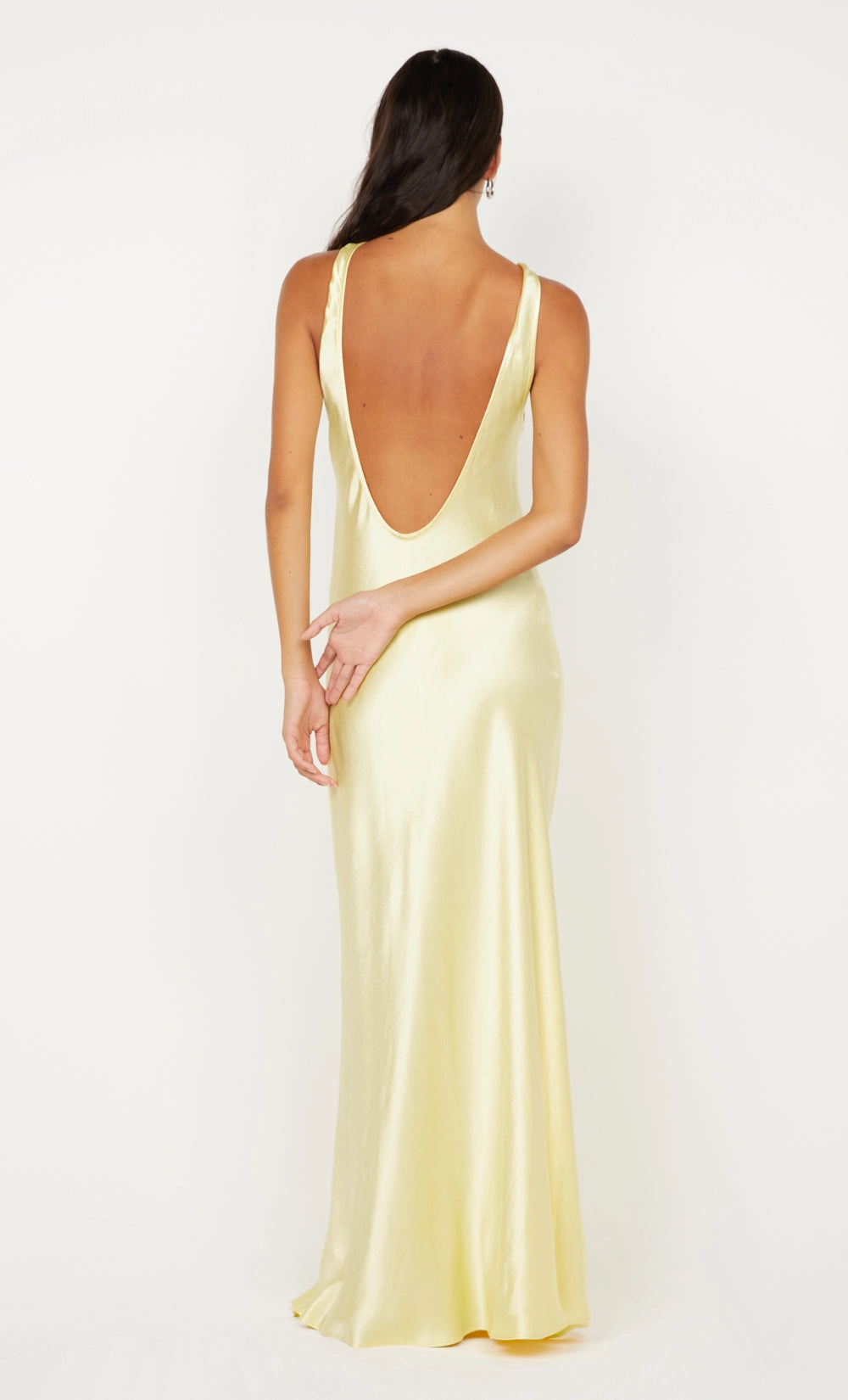 ELISIA TWIST MAXI DRESS - ICE YELLOW Neat Finish Travel-Essential