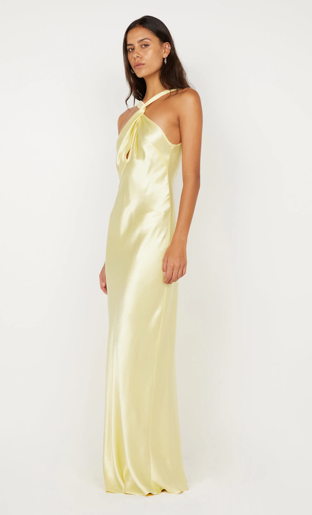 ELISIA TWIST MAXI DRESS - ICE YELLOW Day-to-evening dress Removable-Straps