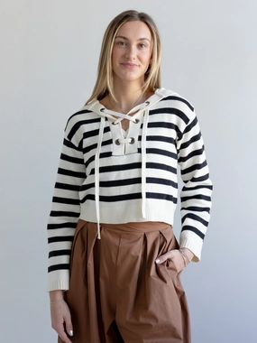 Eliza Lace-Up Sweater QuickDry Weave