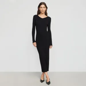 Elizabeth Zipper-Sleeve Ribbed Dress Capsule-Wardrobe