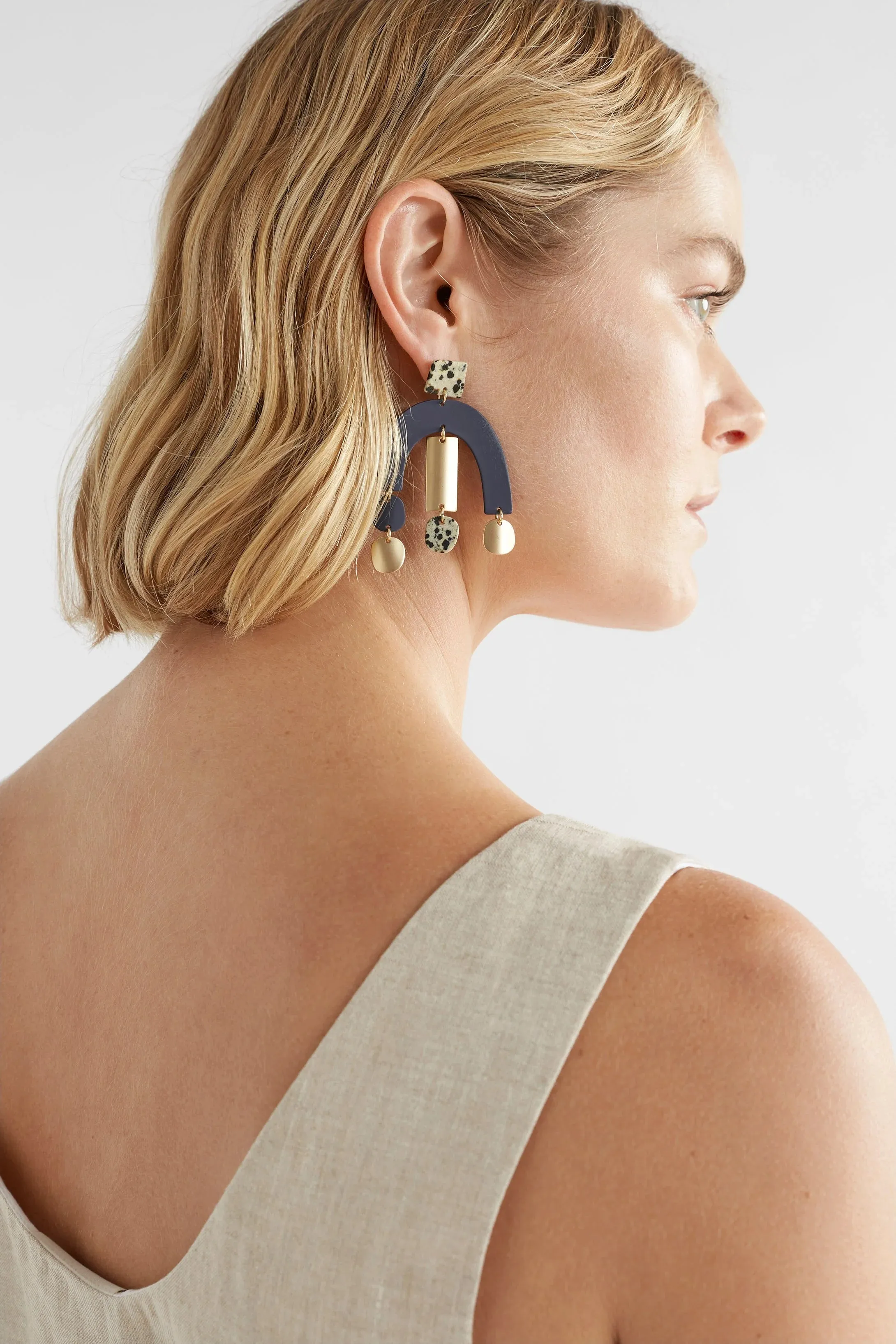 Elk Maddi Drop Earring - Steel Blue