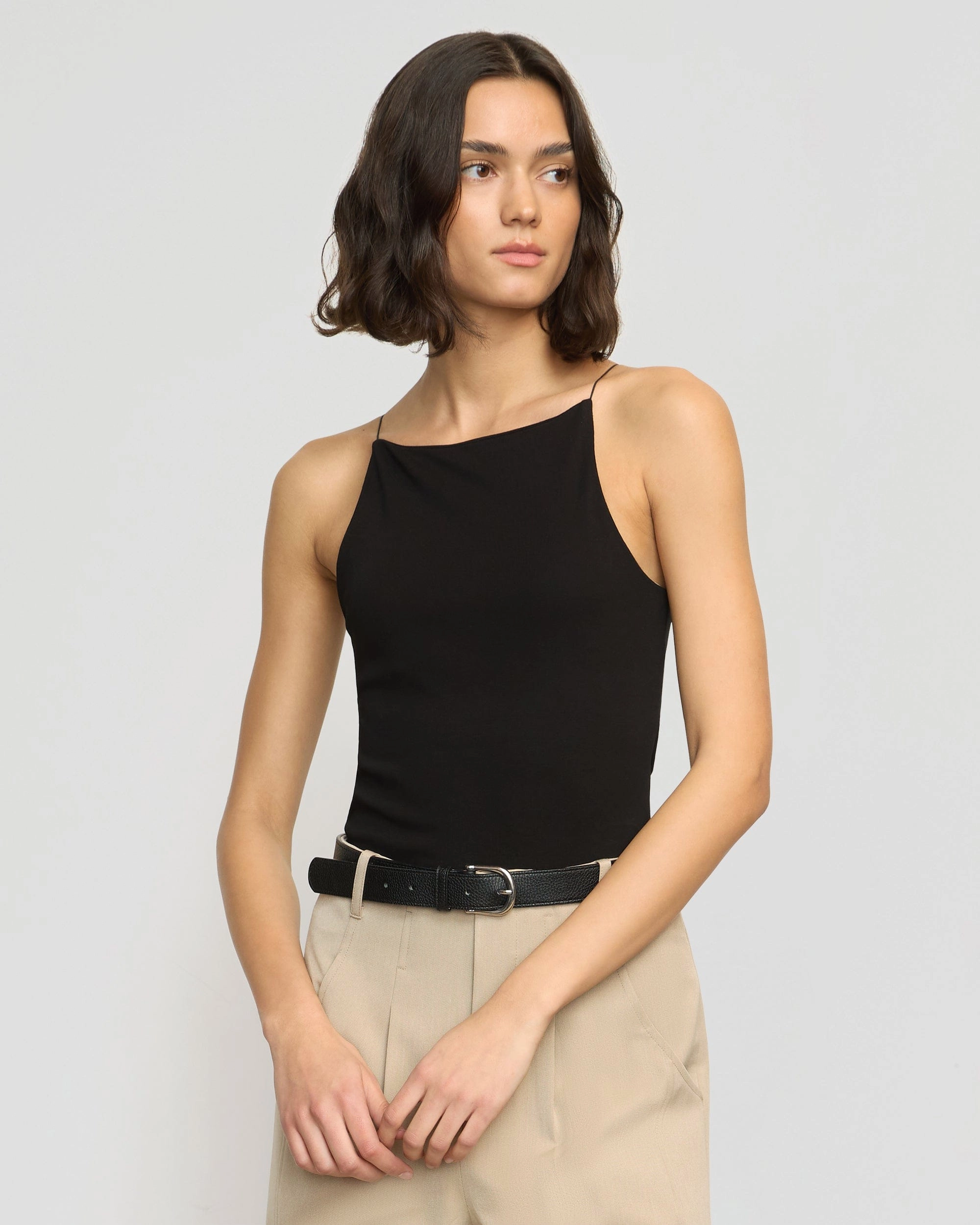 Ella Sleeveless Tank RollUpCuff Recycled Polyester Blend