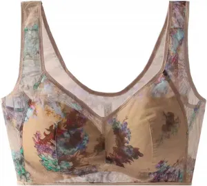 Ellebloom Lace Buttonless Comfortable Bra, Miracharm Bras, Seamless Wireless Push up Bras for Women, Push-Up Lace Bra