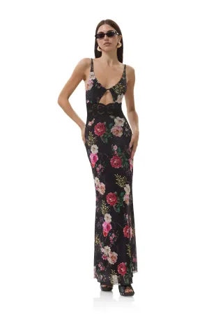 Travel piece Elyse Dress - Noir Summer Rose