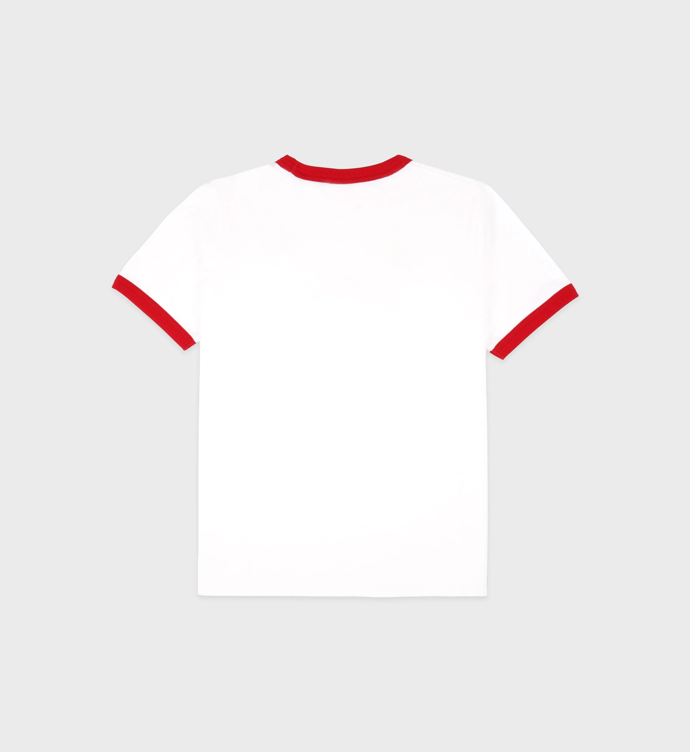 Emblem Ringer Tee - White/Bright Red