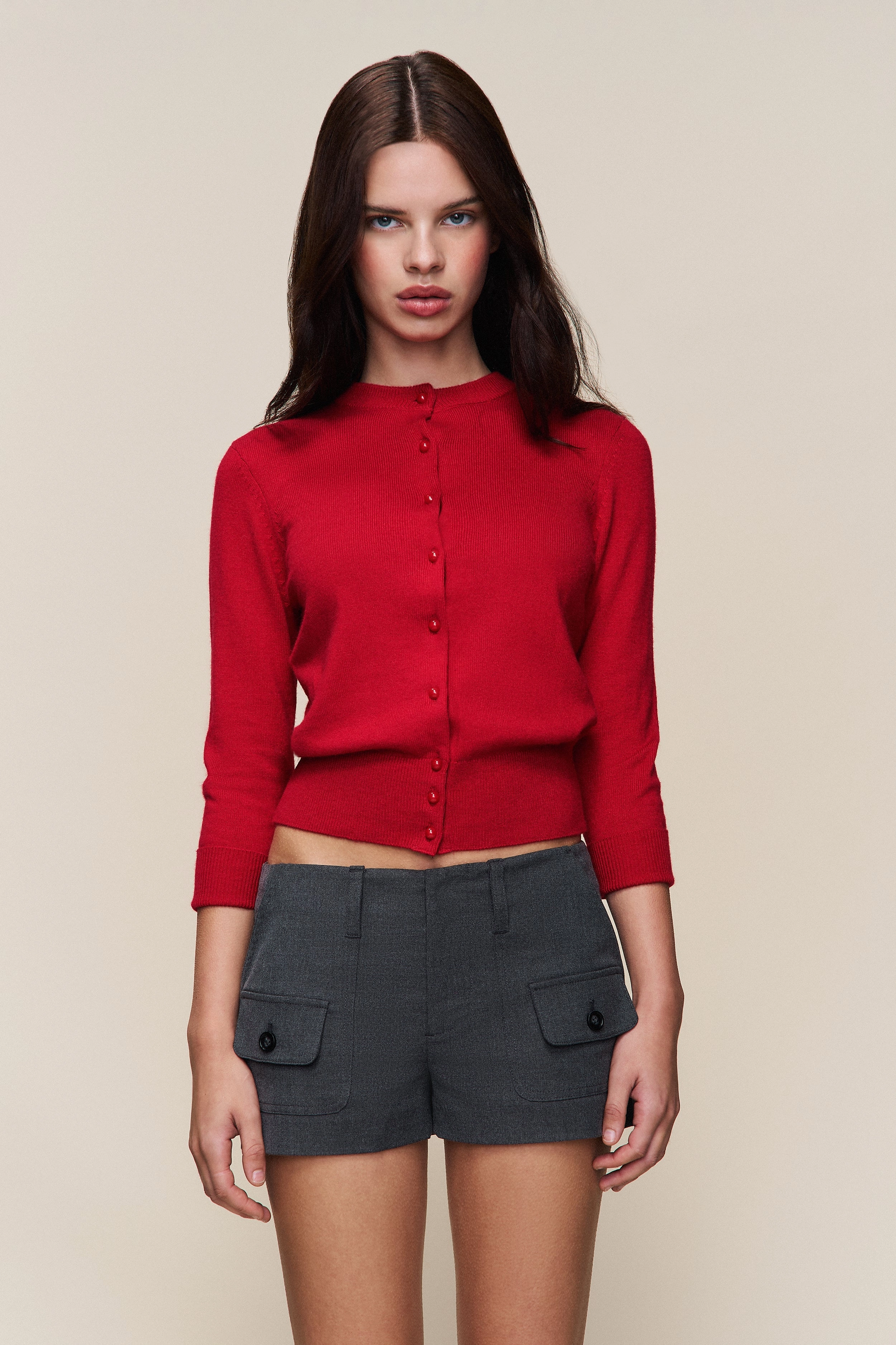 Emelie Wool Cardigan Basic Style