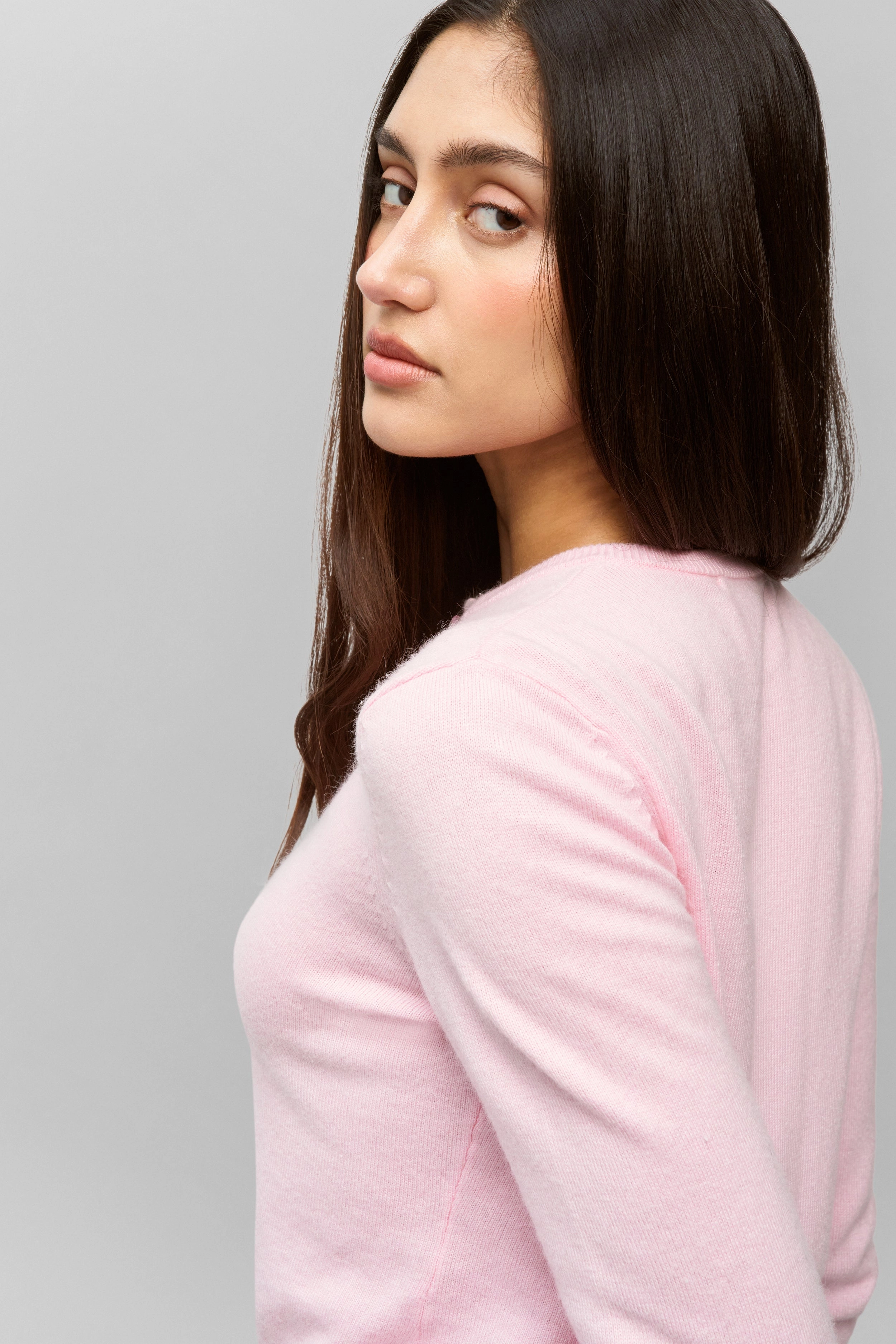 Emelie Wool Cardigan Compression Knit Support Compact Knit Technique