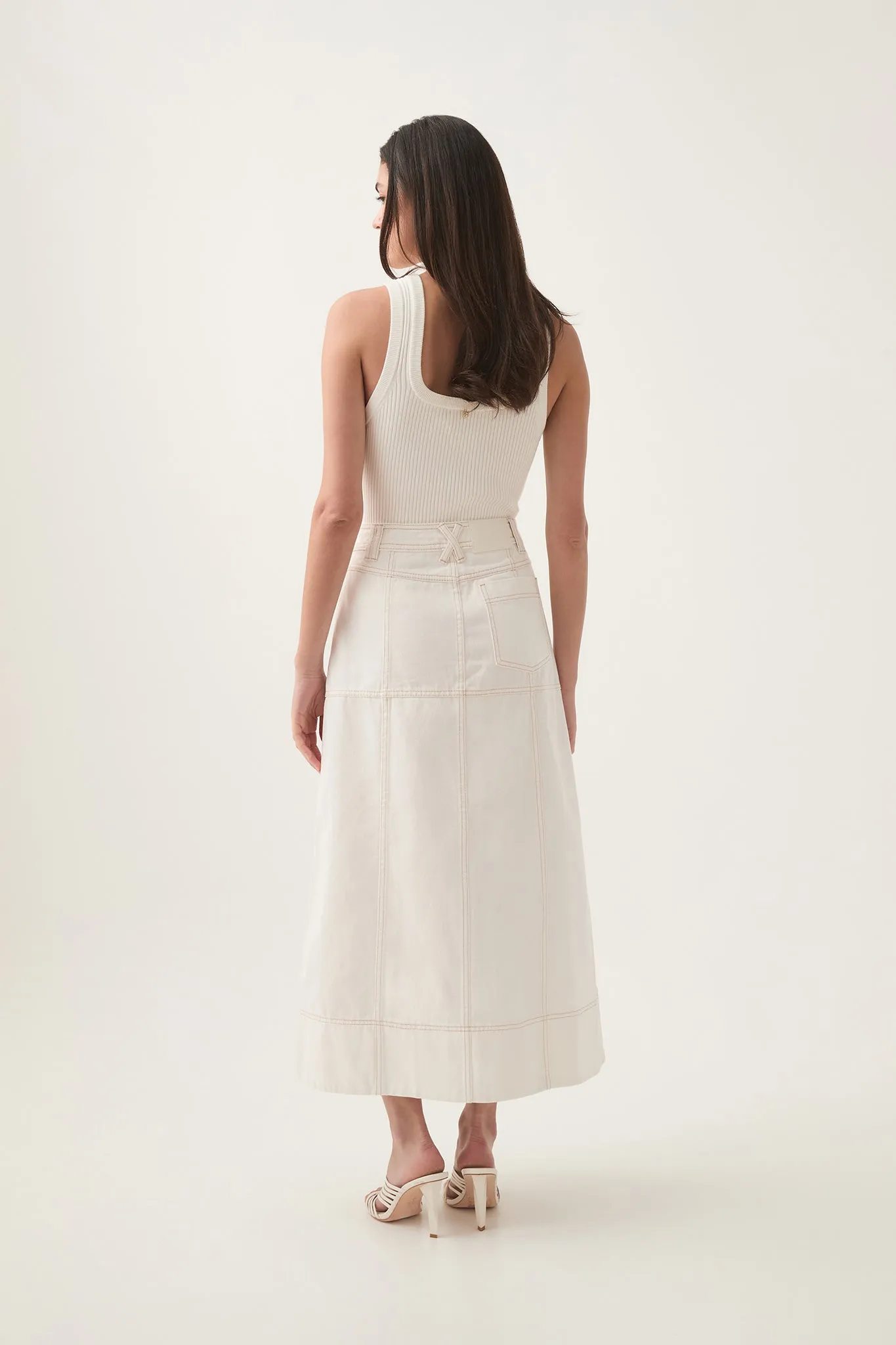 Emilie Denim Midi Skirt