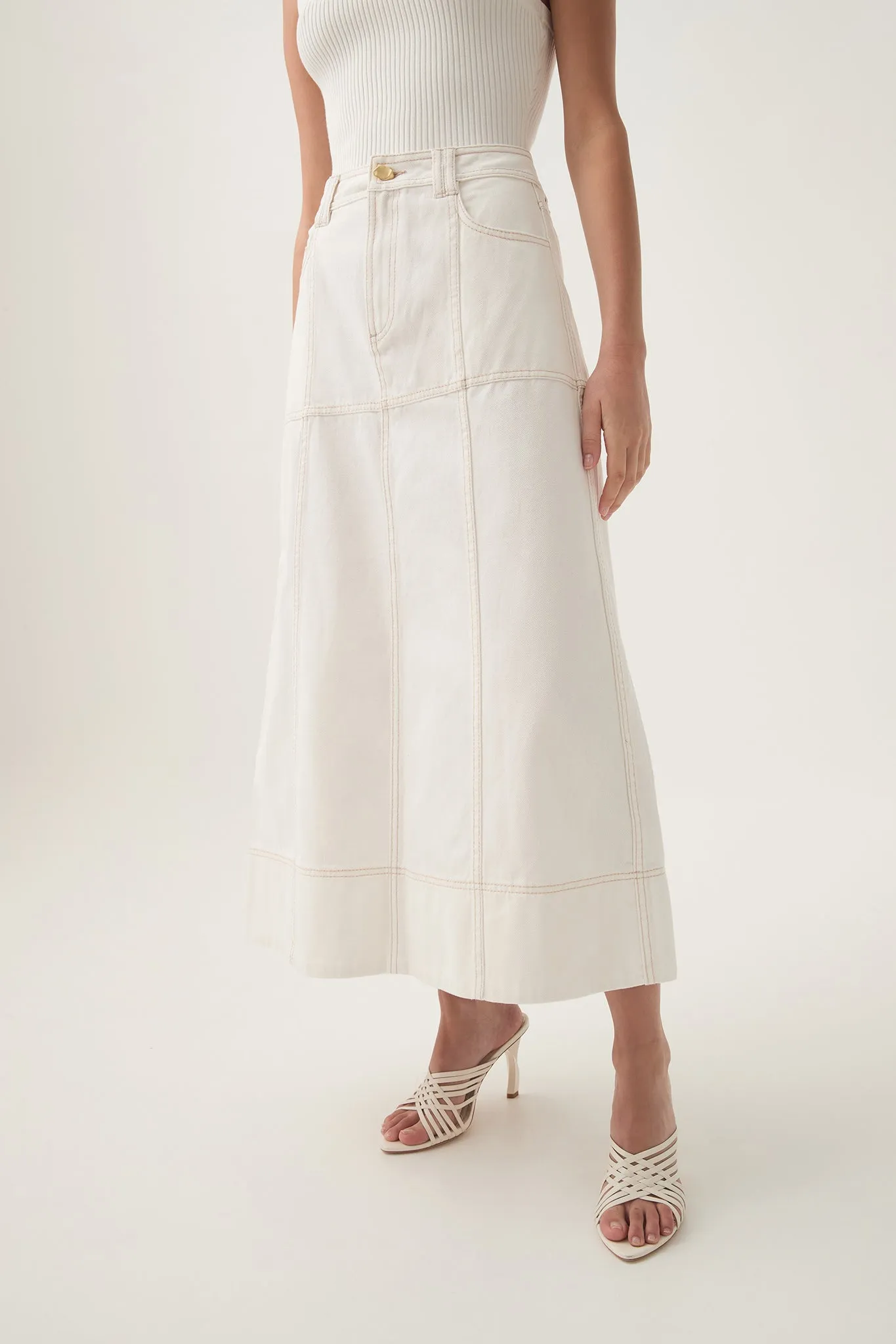 Emilie Denim Midi Skirt