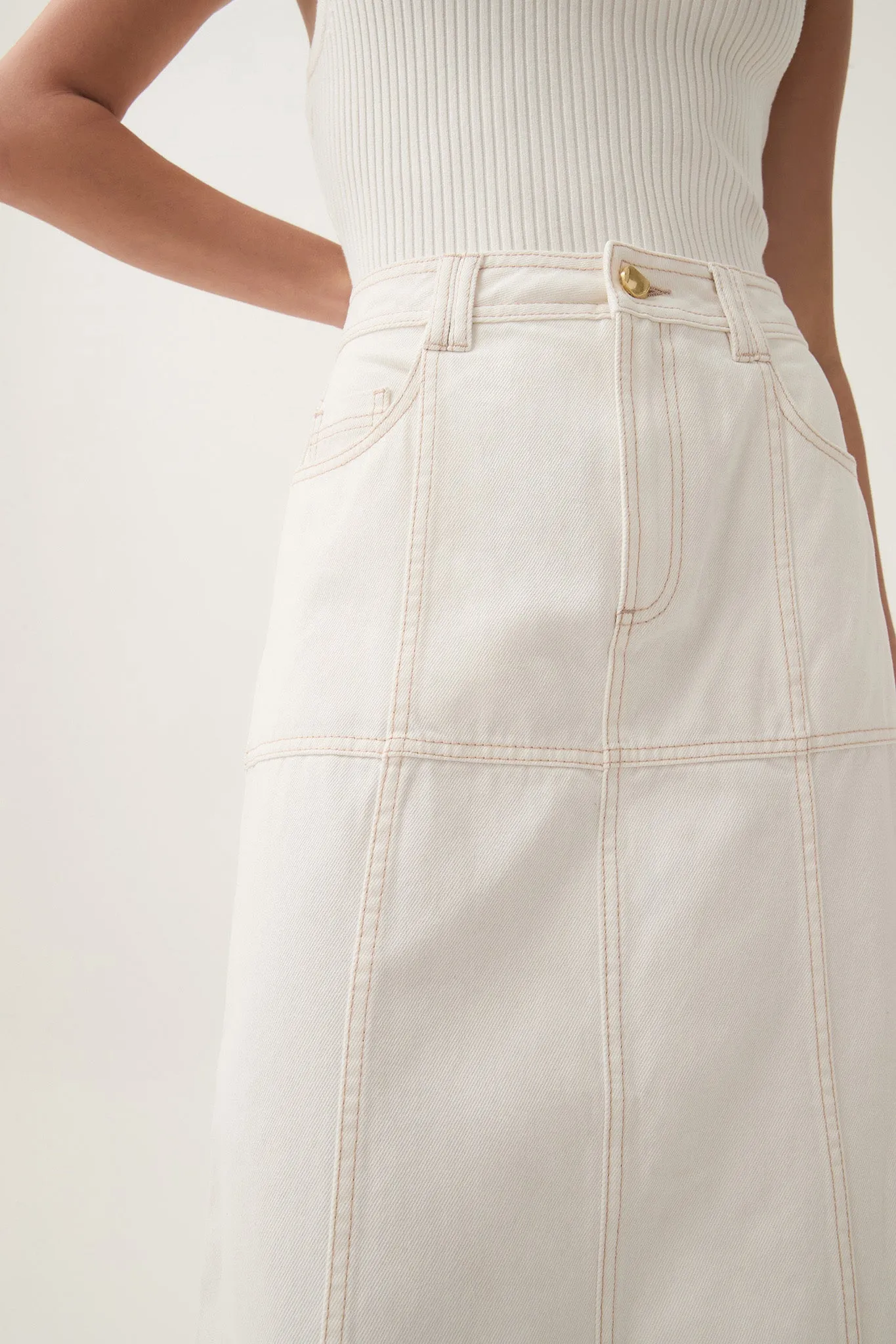 Emilie Denim Midi Skirt