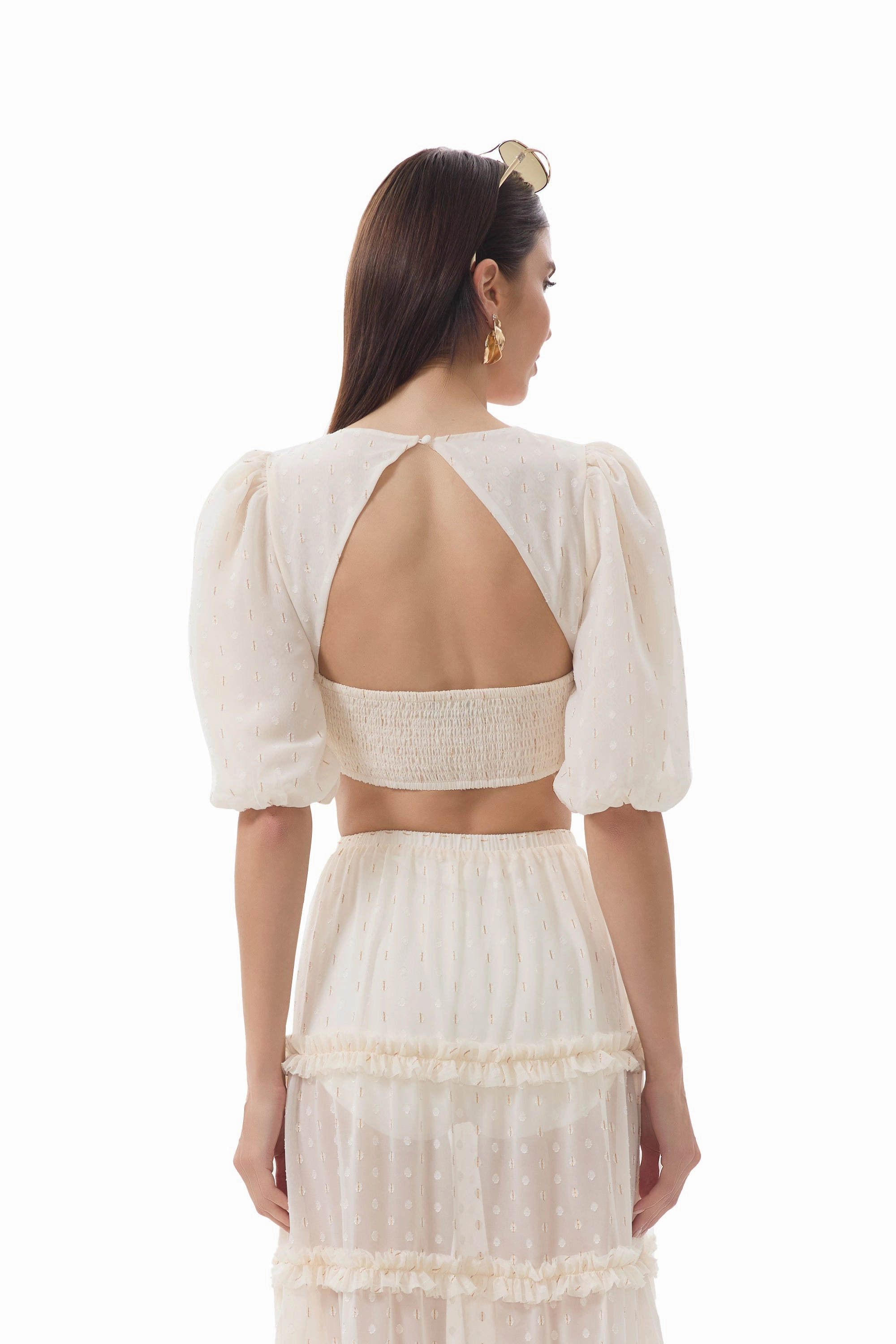 Easy Care Material Emily Top - Gardenia