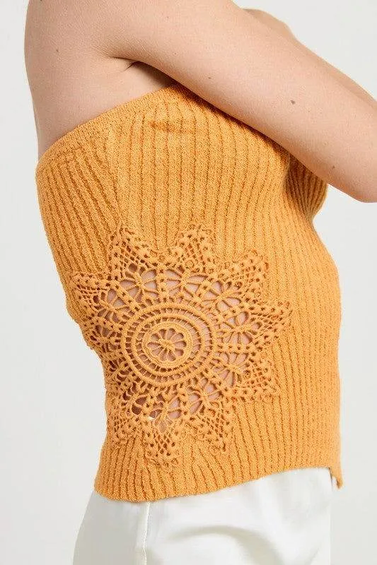 Emory Park Ribbed Asymmetrical Hem Tube Top