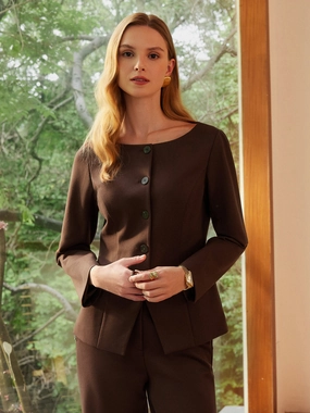 Empower Stretch Boatneck Blazer FrictionResistantEdges VentilatedMeshPaneling