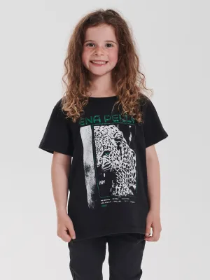 Ena Pelly Cheetah Tee - Washed Black