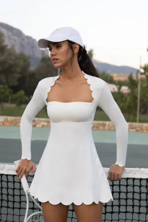 Balanced Look Elegant Charm Enchanting Scallop A-Line Dress