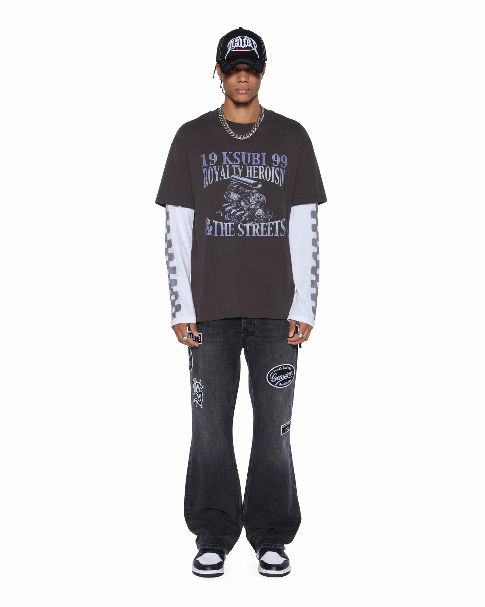ENGINE LS LAYER TEE FADED BLACK Classic Layer Soft Brushed Finish