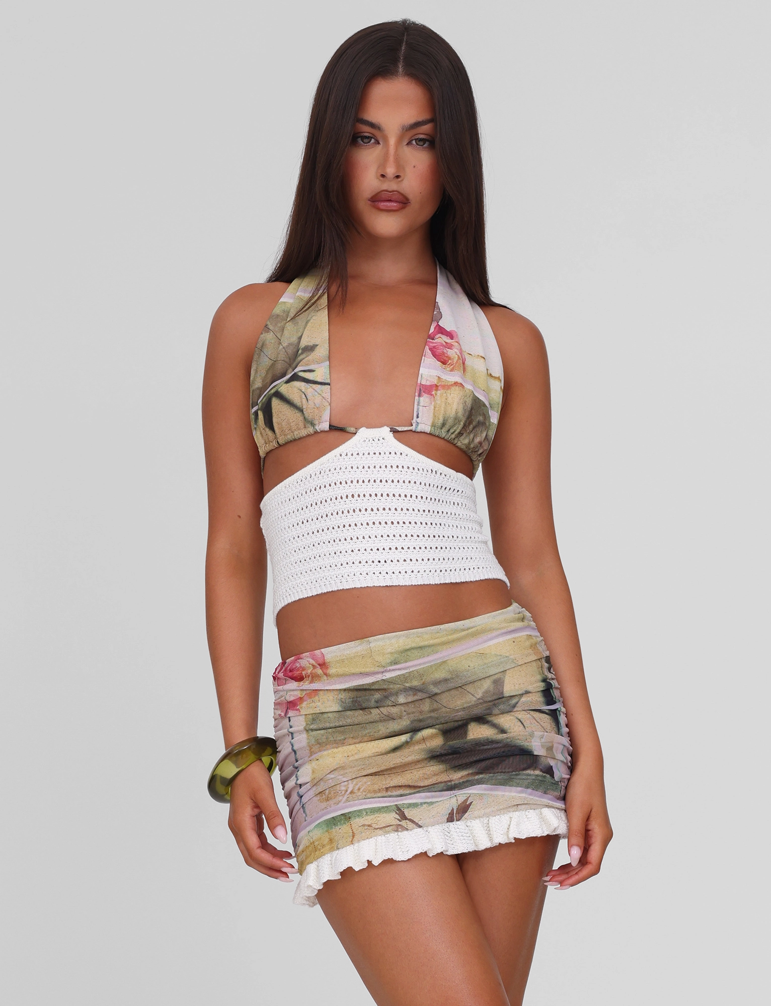 TILLEY TOP - ROSE POSTCARD Ventilated Panel Design FlexibleKnit