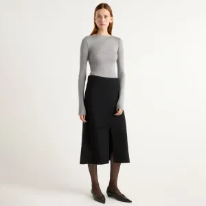 Contrast Panel Lora Organic Cotton-Wool Skirt