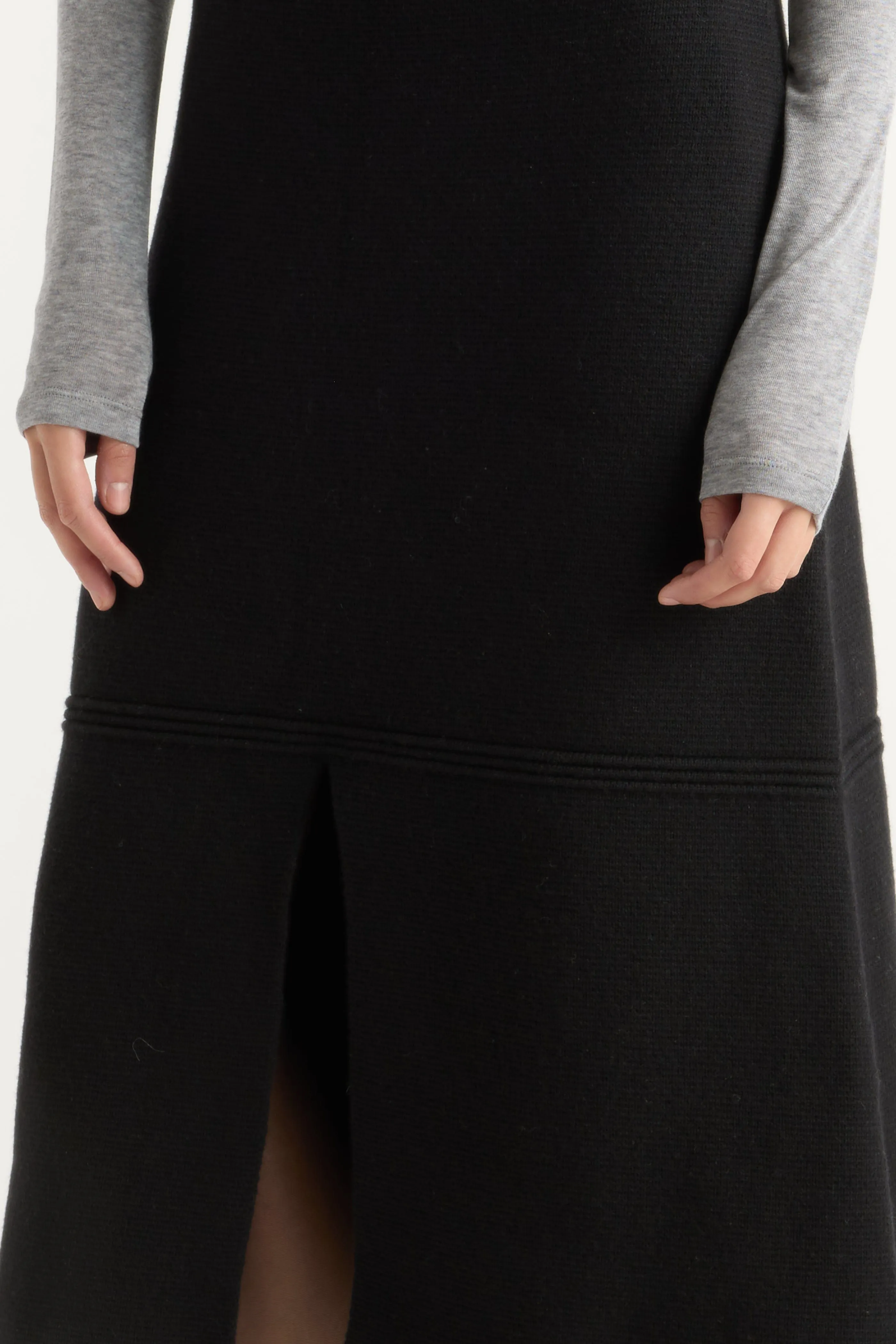Draped Silhouette Lora Organic Cotton-Wool Skirt