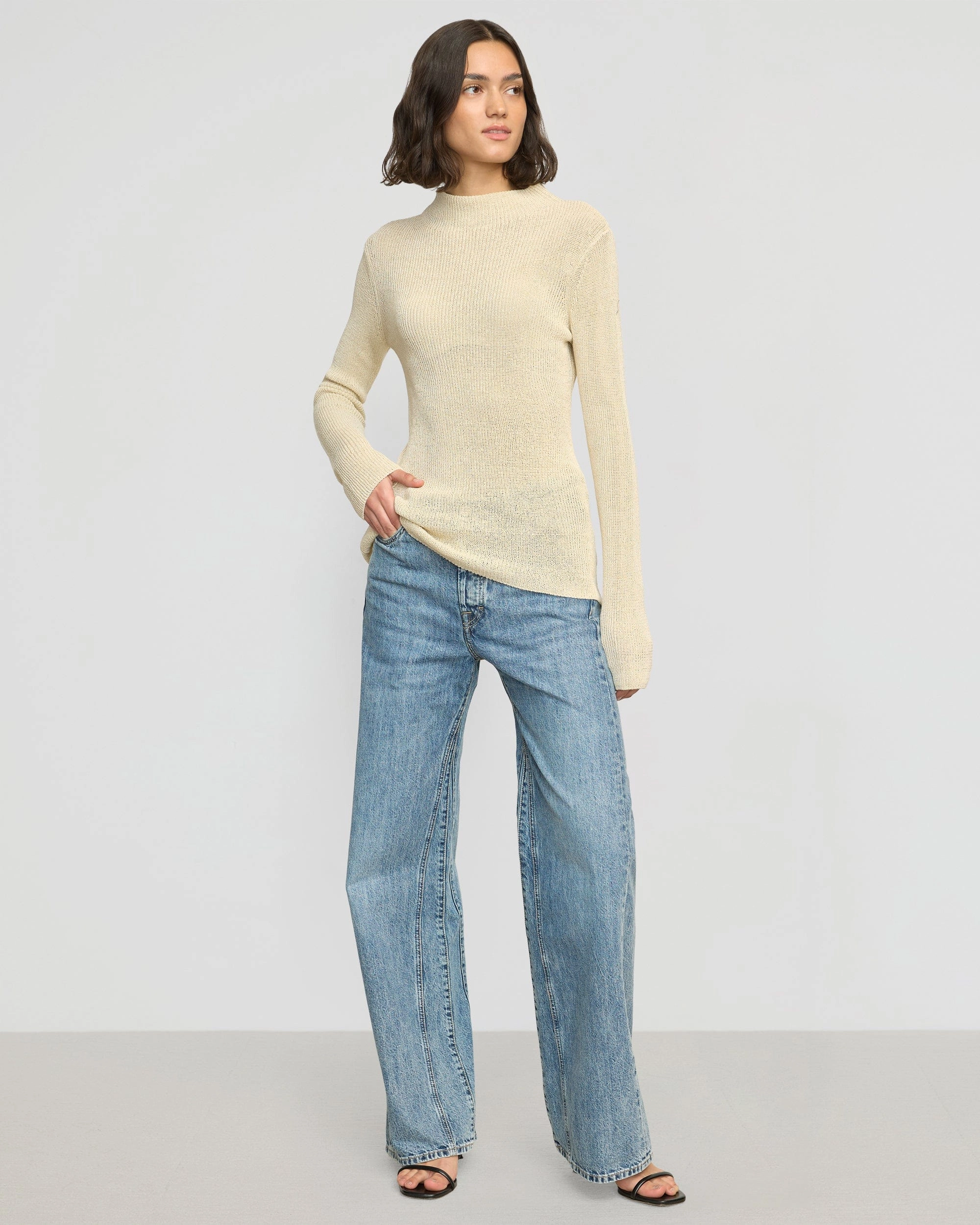 Quick Dry Performance Warm Base Lynne Slim Semi-Sheer Sweater