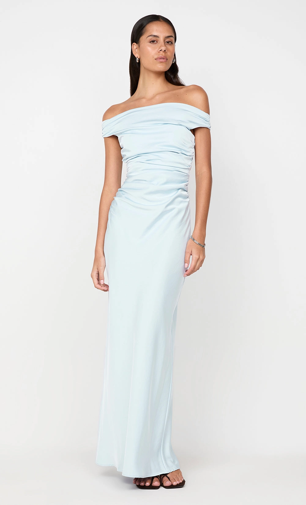 Bell-Sleeve Seasonal Mood ETERNITY OFF SHOULDER MAXI - ARCTIC BLUE
