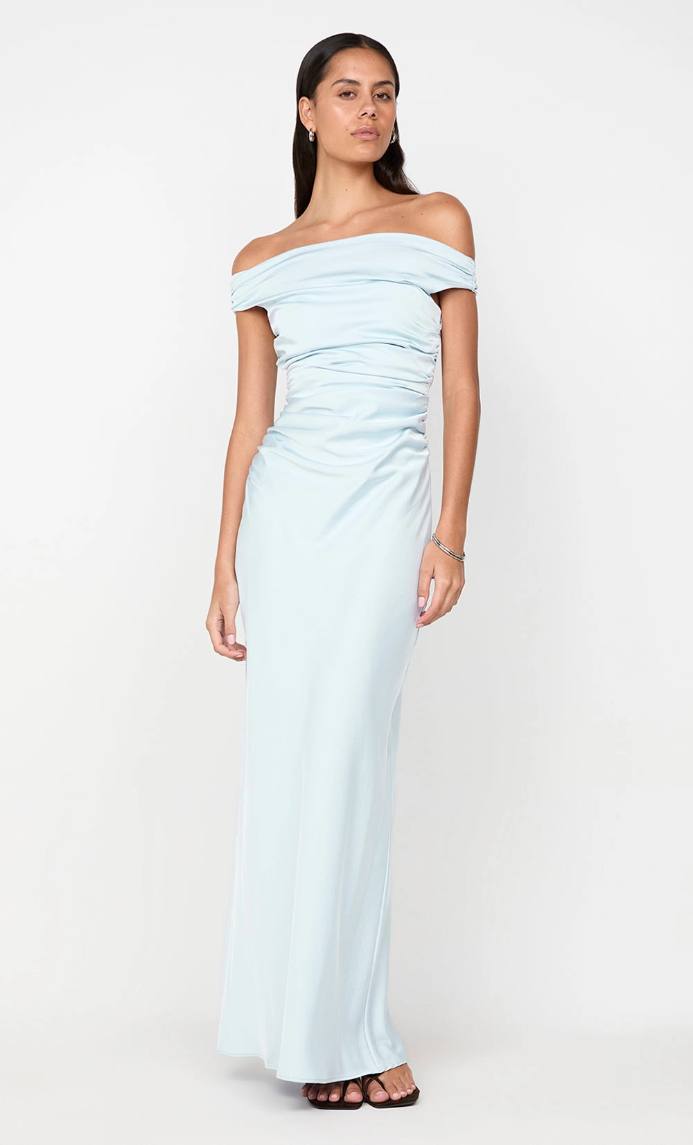 Soul Warm ETERNITY OFF SHOULDER MAXI - ARCTIC BLUE