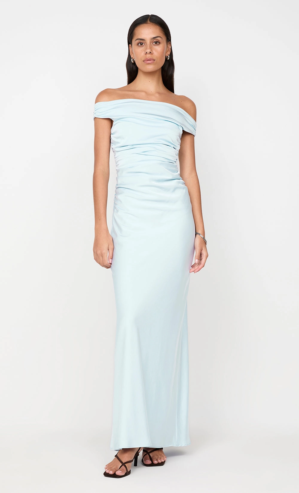 Chic Statement ETERNITY OFF SHOULDER MAXI - ARCTIC BLUE