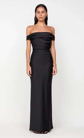 Timeless Layer ETERNITY OFF SHOULDER MAXI - BLACK
