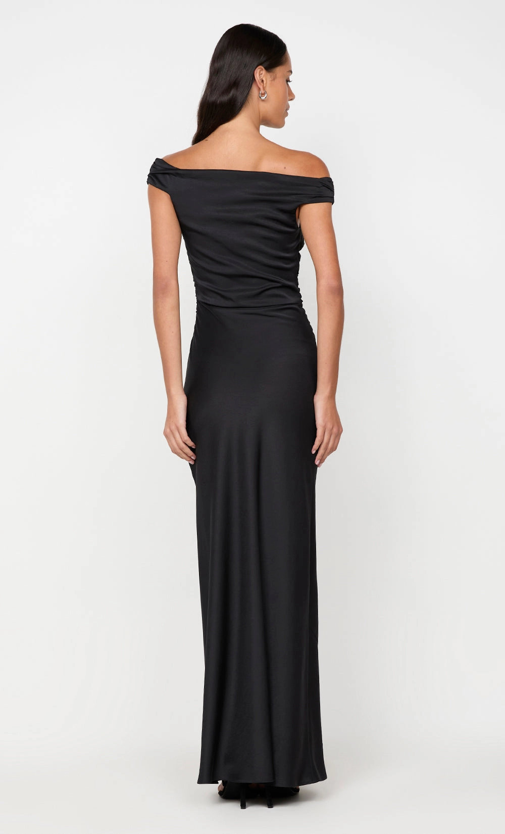 ETERNITY OFF SHOULDER MAXI - BLACK Elegant Layering Chilly Weather Wear