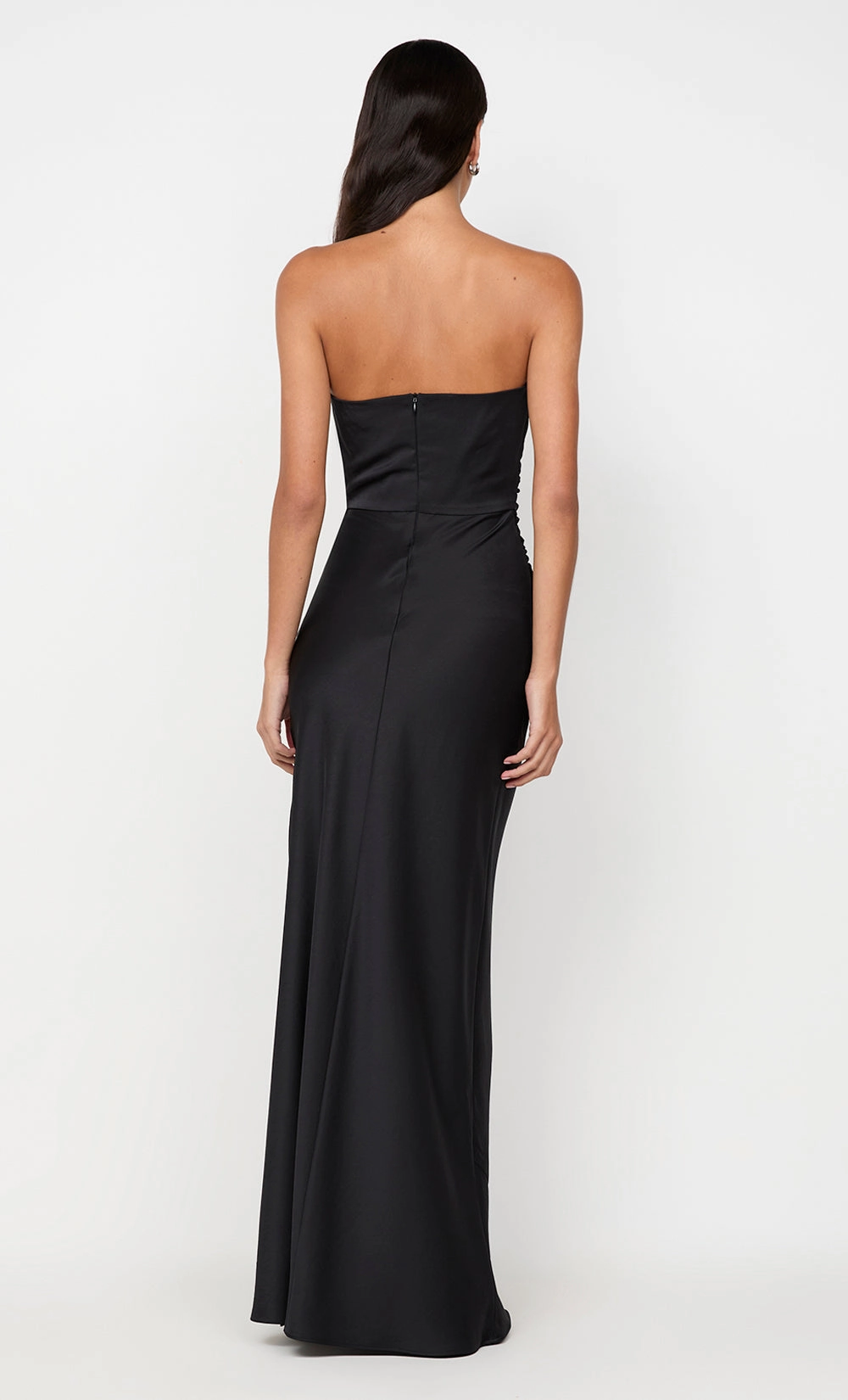 ETERNITY STRAPLESS MAXI DRESS - BLACK Chic formal attire Collared