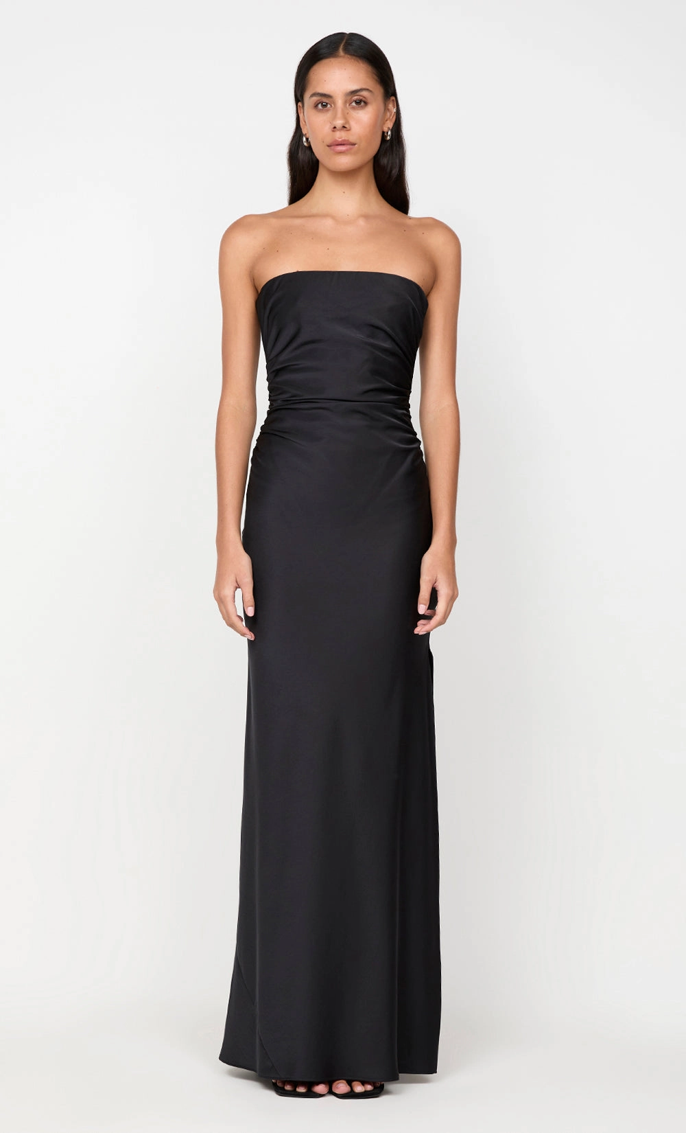 Simple Flow ETERNITY STRAPLESS MAXI DRESS - BLACK
