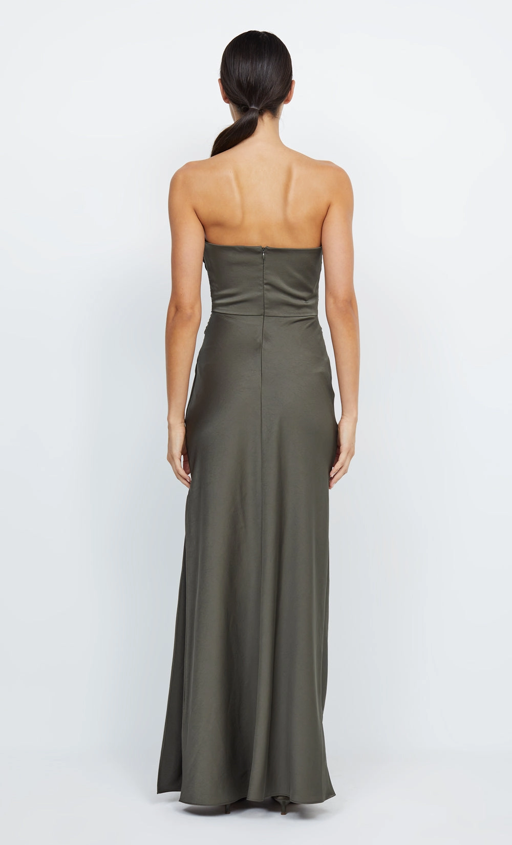 Relaxed Waist Fit ETERNITY STRAPLESS MAXI DRESS - DARK WILLOW