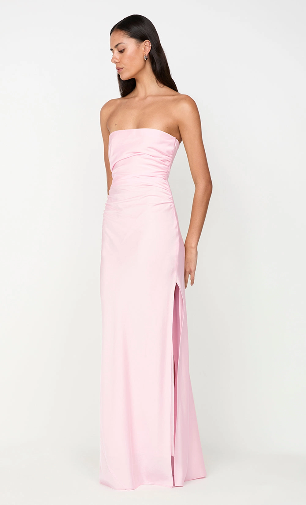 Empire-Waist Seamless Finish ETERNITY STRAPLESS MAXI DRESS - POWDER PINK