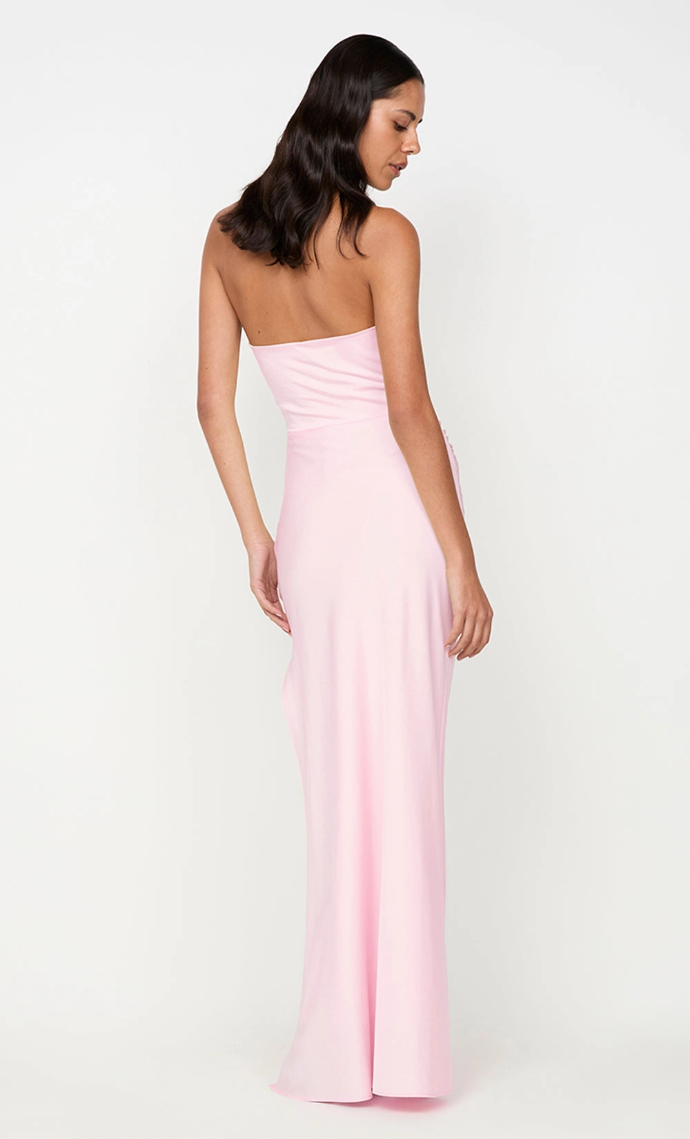 ETERNITY STRAPLESS MAXI DRESS - POWDER PINK Calm Texture Flexible Fit