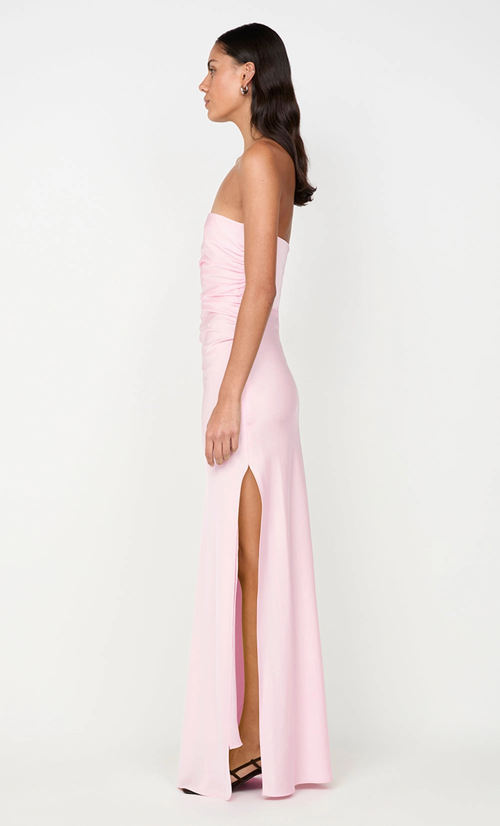 ETERNITY STRAPLESS MAXI DRESS - POWDER PINK Boho Tone Silky Finish
