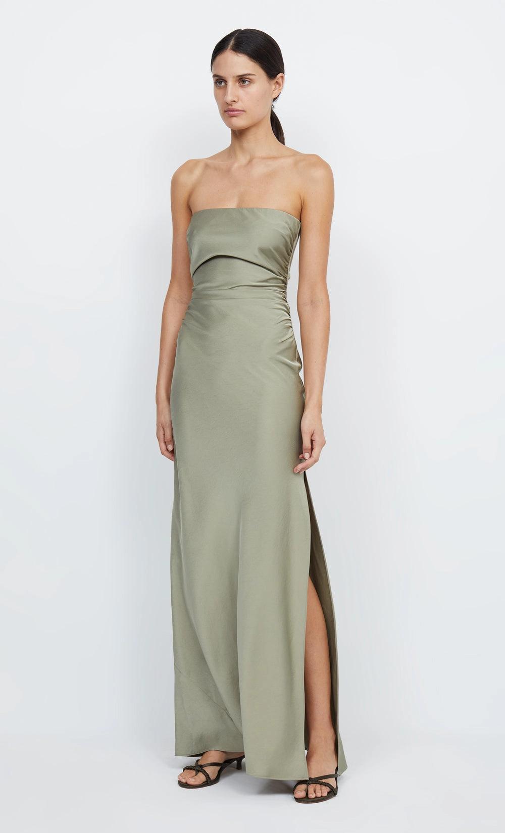 Clean Flow Chic Statement ETERNITY STRAPLESS MAXI DRESS - SAGE