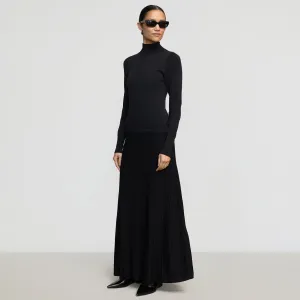 Chandra Ottoman-Knit Long-Sleeve Dress Classic Appeal
