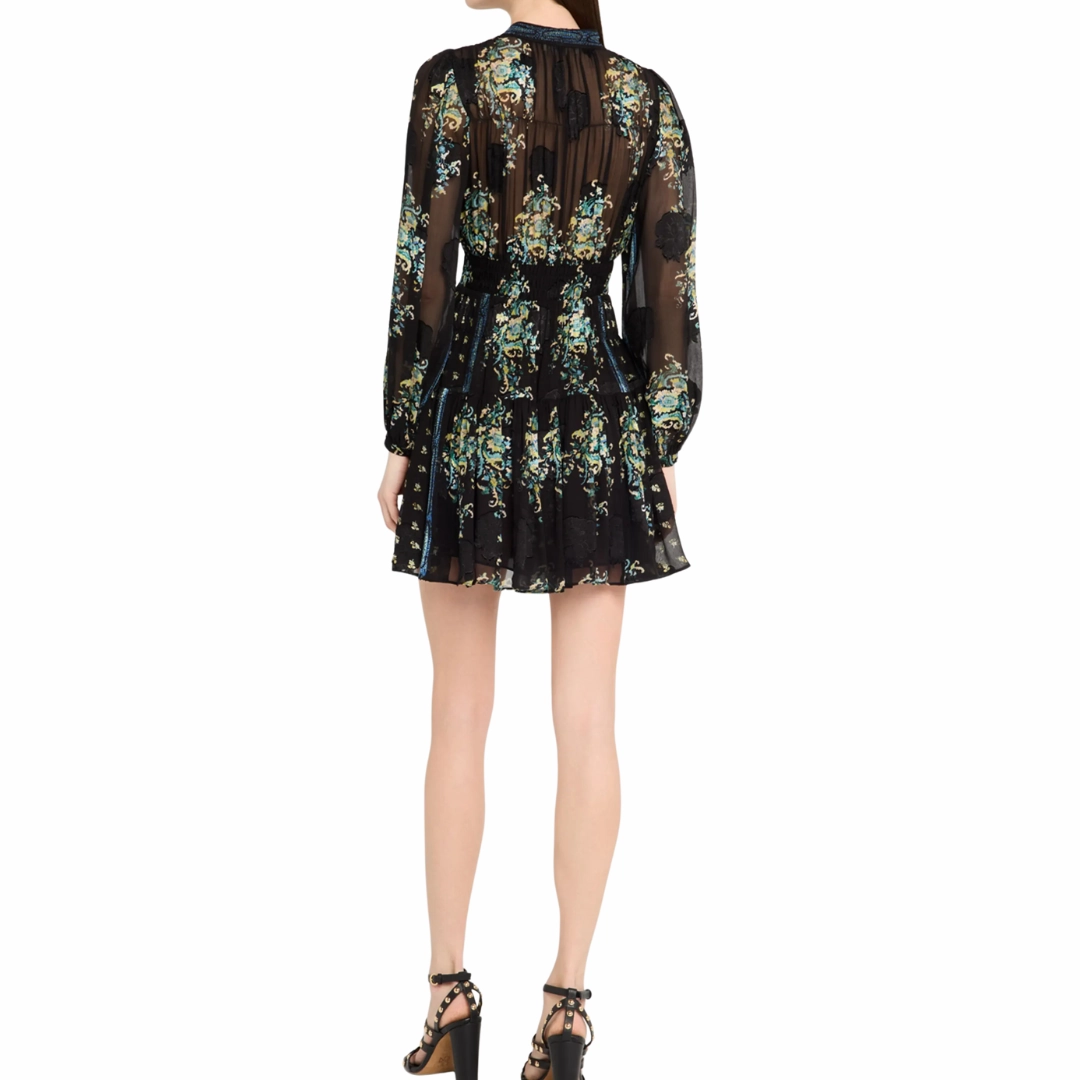 Dreamy Motion Feminine Charm Maris Necktie Mini Dress