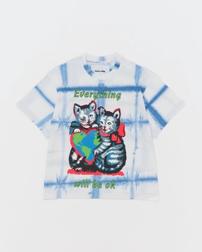Grateful Tee SS - Indigo Kitten Courage Premium Material Playful Design